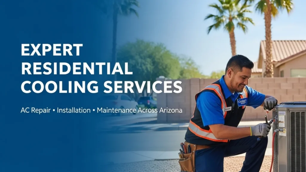 Residential AC repair service in Arizona home