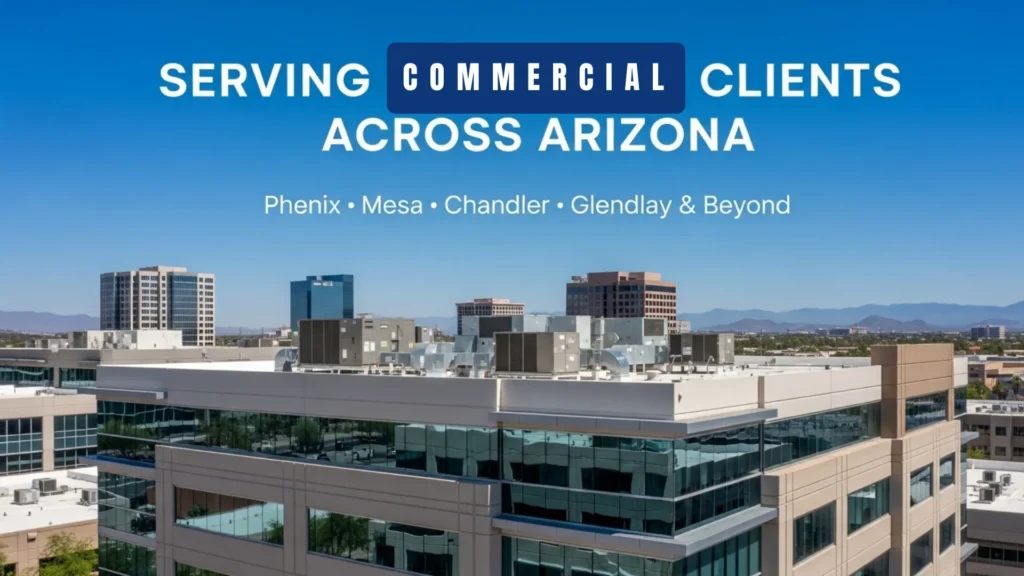 Commercial building in Arizona with HVAC systems