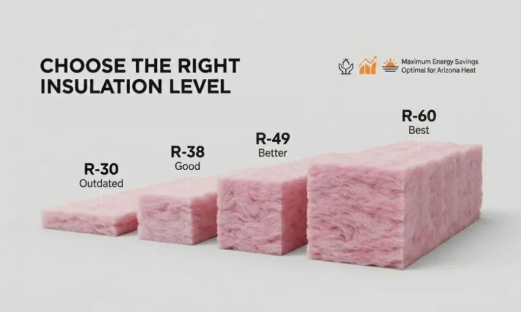 attic insulation R value comparison chart