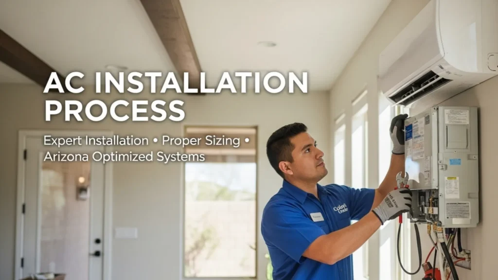 New air conditioning installation in Arizona house