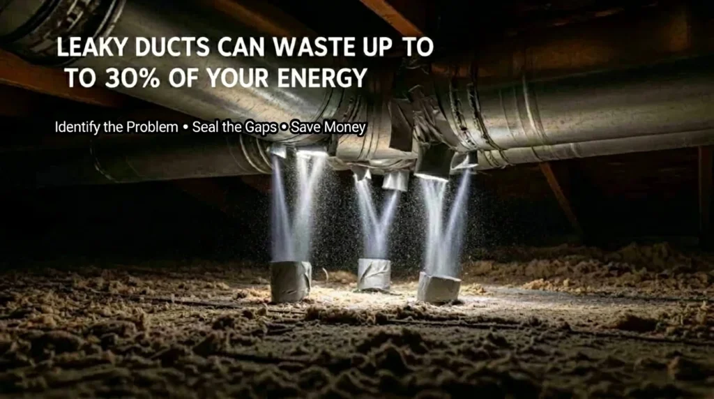 Air duct leakage causing energy loss in Arizona home