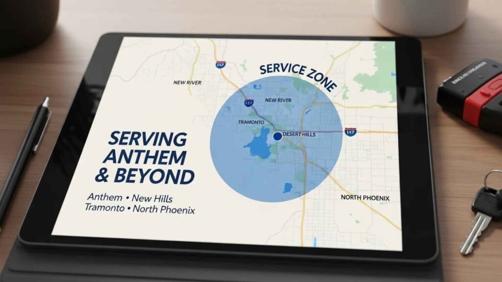 HVAC service area map Anthem Arizona