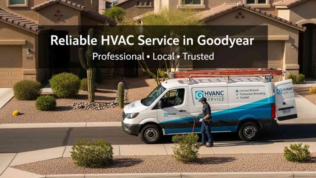 HVAC company service vehicle in Goodyear AZ