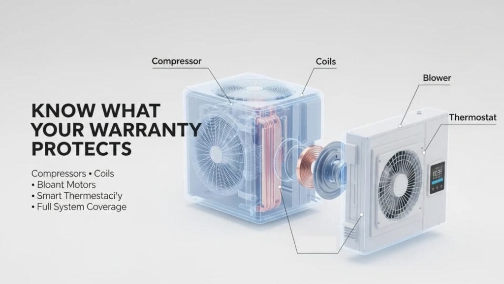 HVAC system components covered under warranty