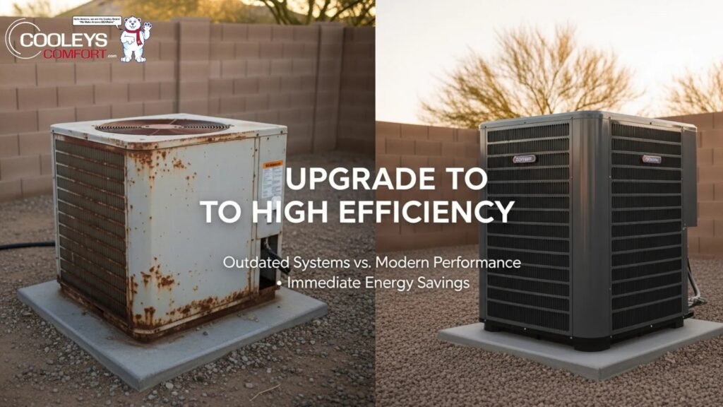 before and after HVAC system replacement comparison