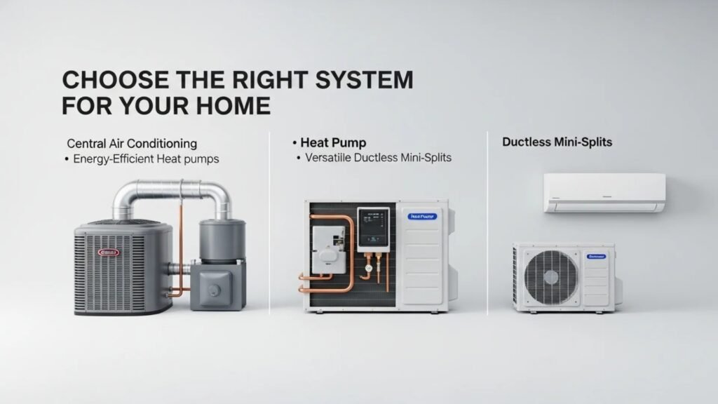 different HVAC system types for Arizona homes