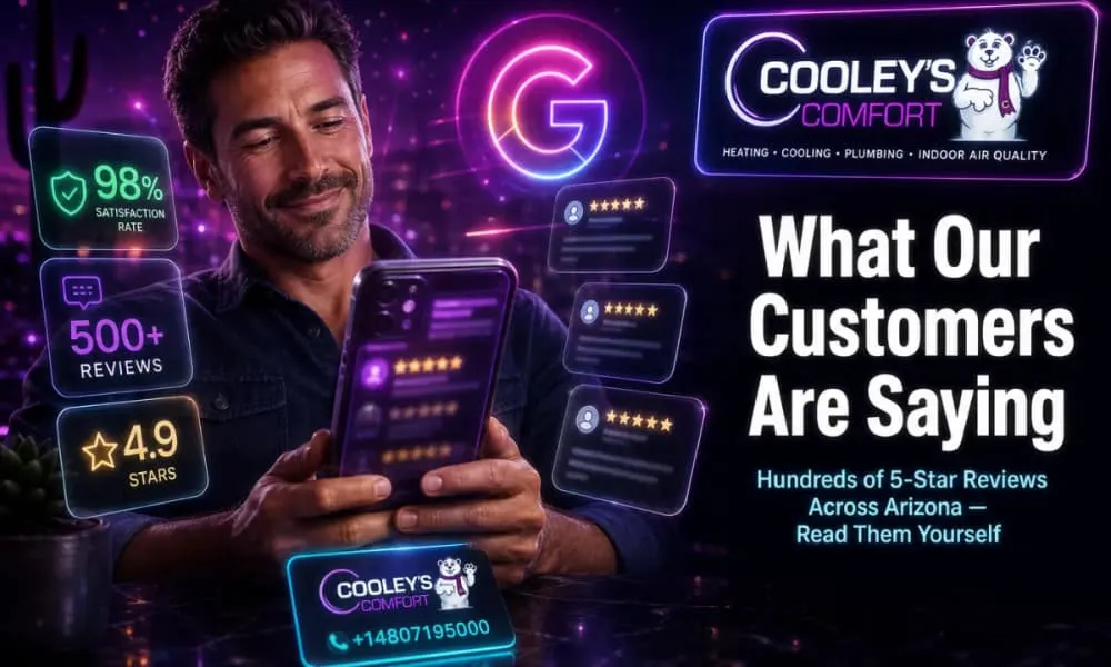 Google reviews for Cooley’s Comfort HVAC services