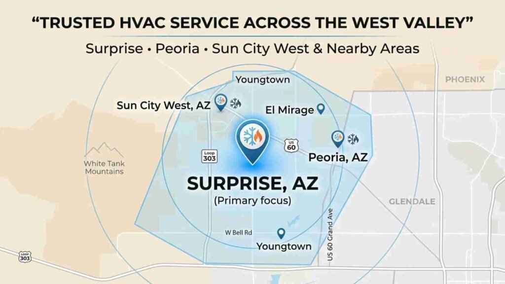 air conditioning system installed at home in Surprise Arizona